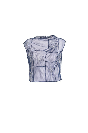 Pre Order - Sheer Gorden Patch Cropped Top