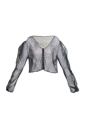 Pre Order - Sheer Gorden Puffed Sleeved Top