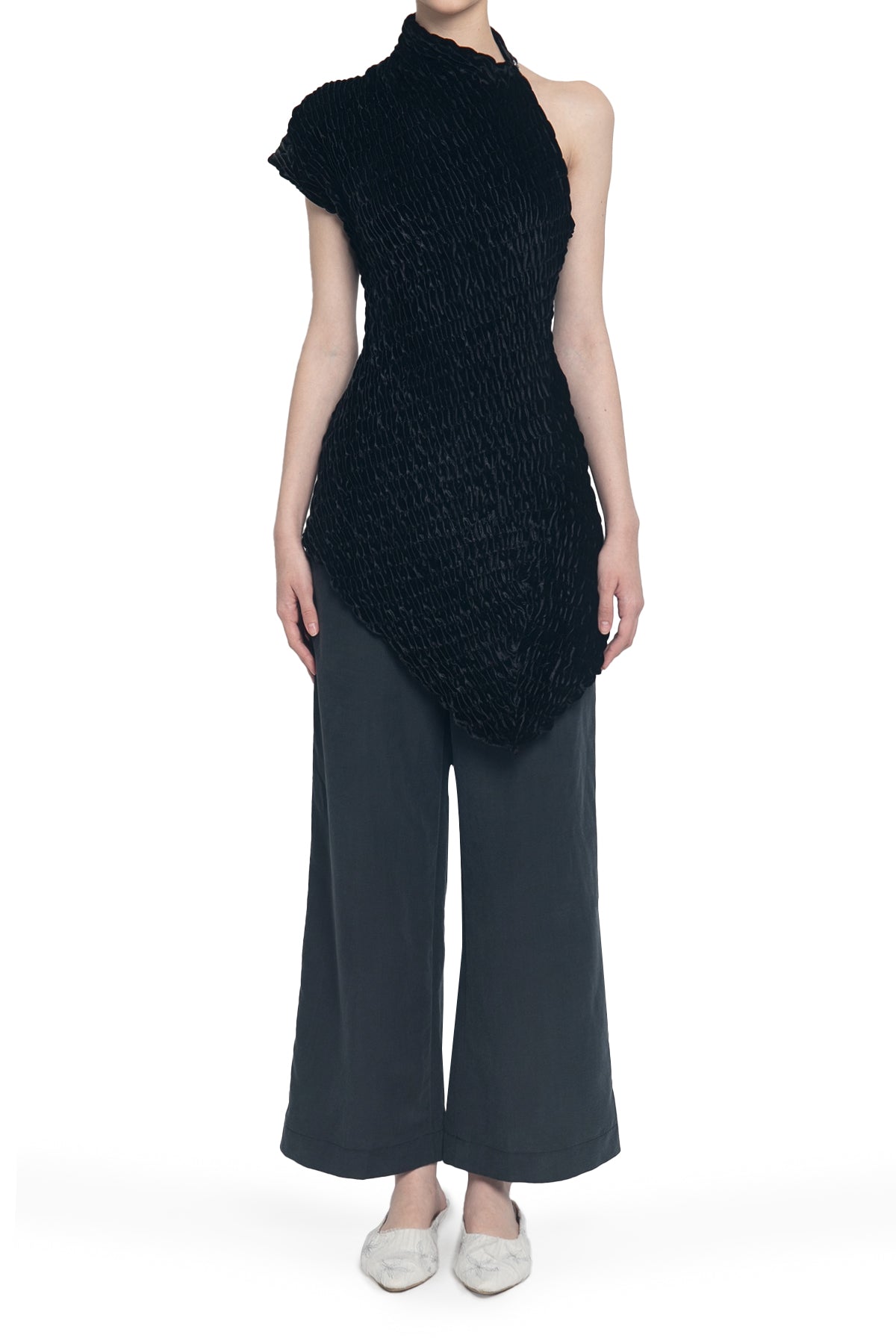 Slanting Top Pre Order - Slanted Velour Asymmetrical Top – ANWthing
