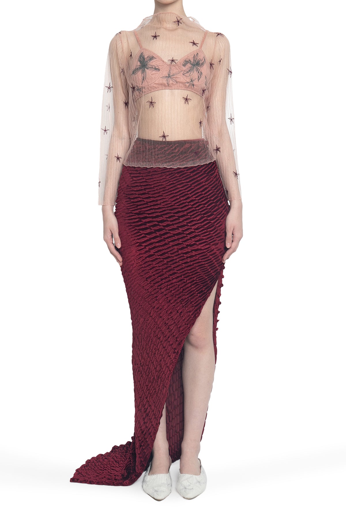 Pre Order - Slanted Long Skirt